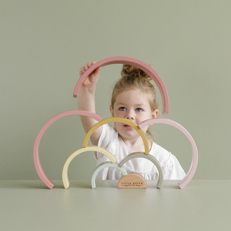 Arcobaleno in legno Pink - Little Dutch