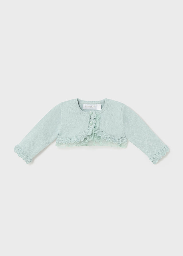 CARDIGAN IN TRICOT VERDE - Mayoral Newborn