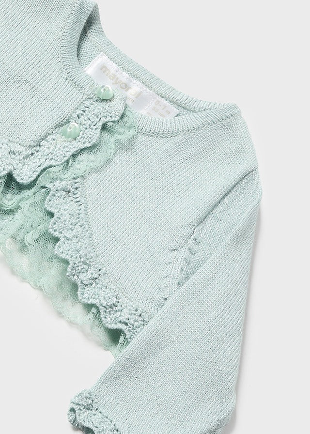 CARDIGAN IN TRICOT VERDE - Mayoral Newborn