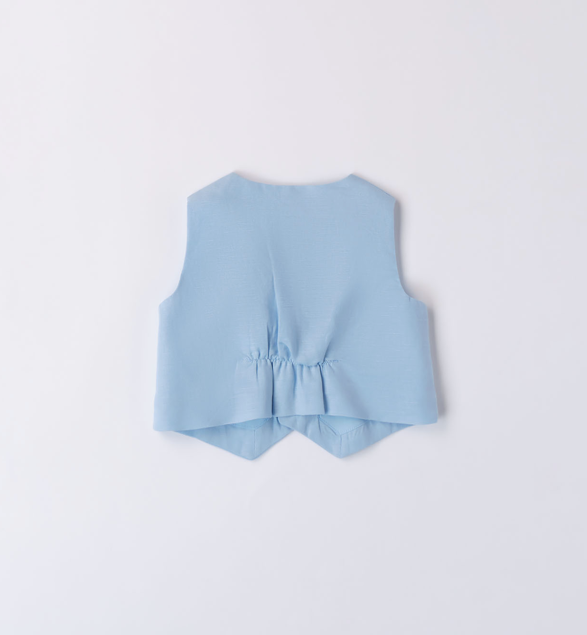 Gilet in lino celeste - iDO