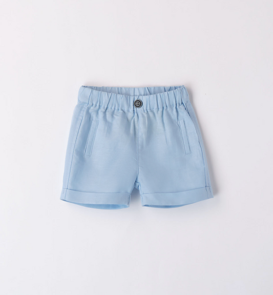 Pantaloni corti in lino celesti - iDO