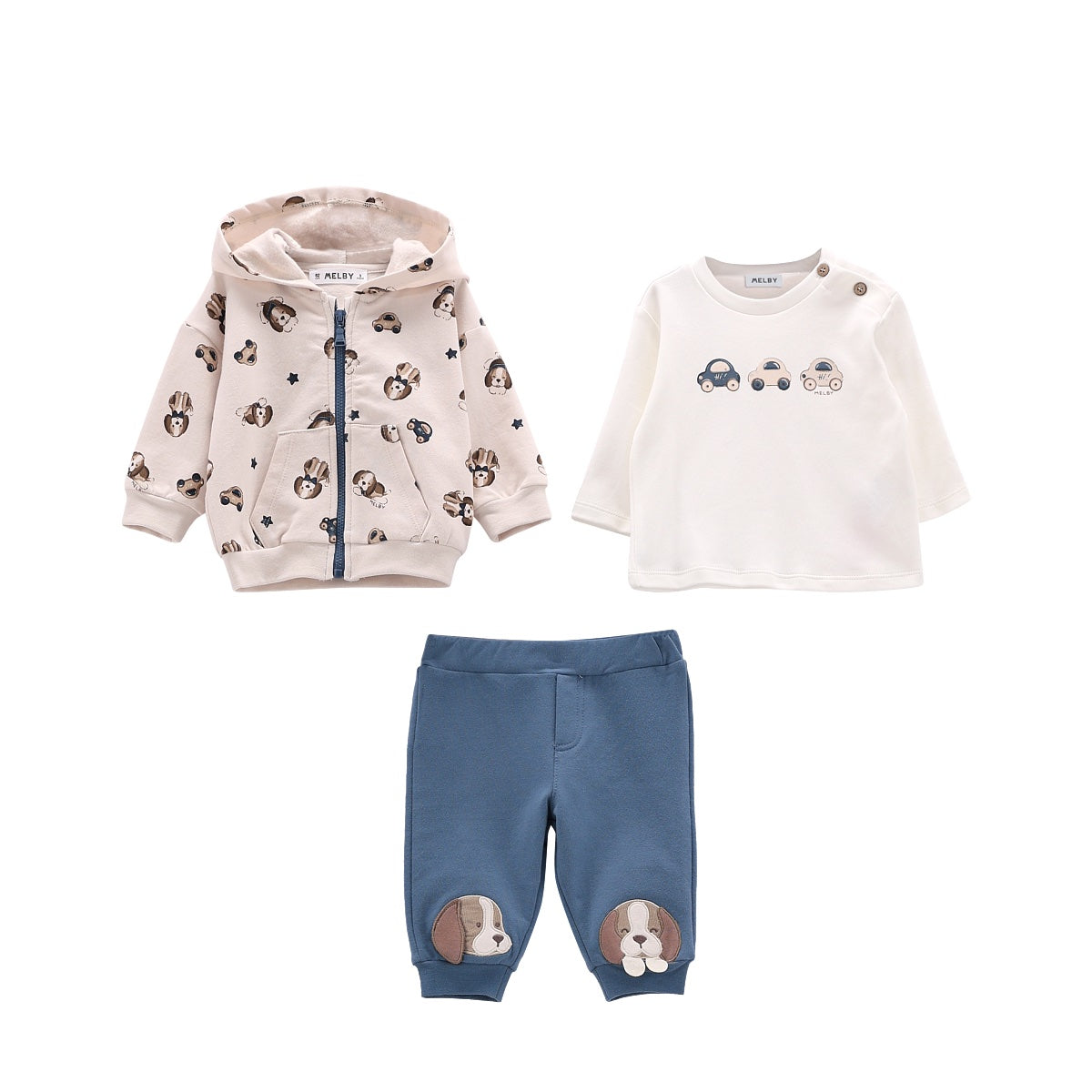 COMPLETO FELPA STRETCH  INTERLOCK NEONATO