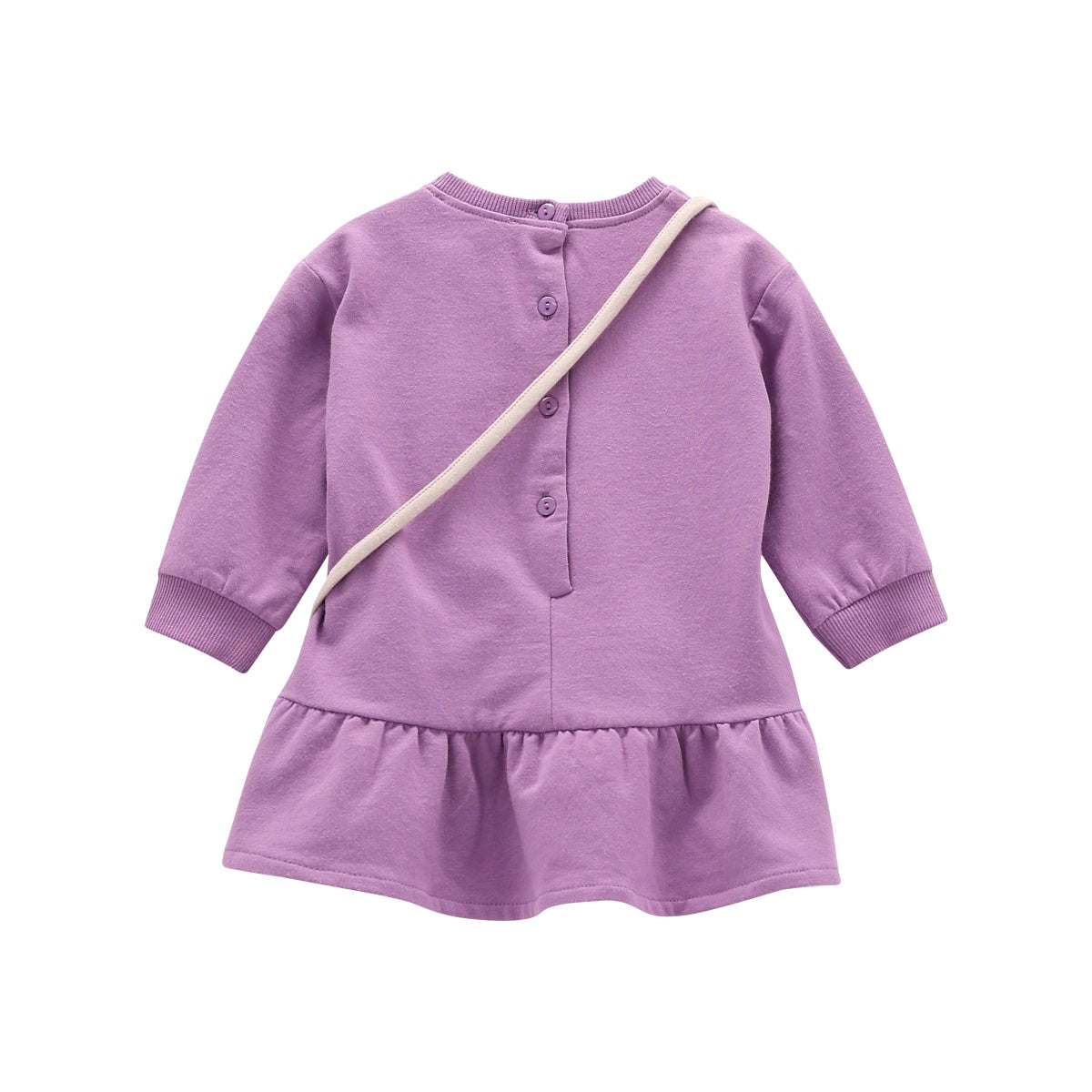 ABITO IN FELPA STRETCH CON BORSETTA