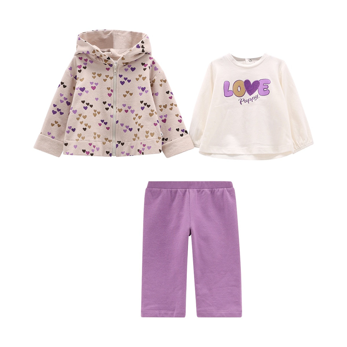 COMPLETO FELPA E JERSEY STRETCH 3 PZ