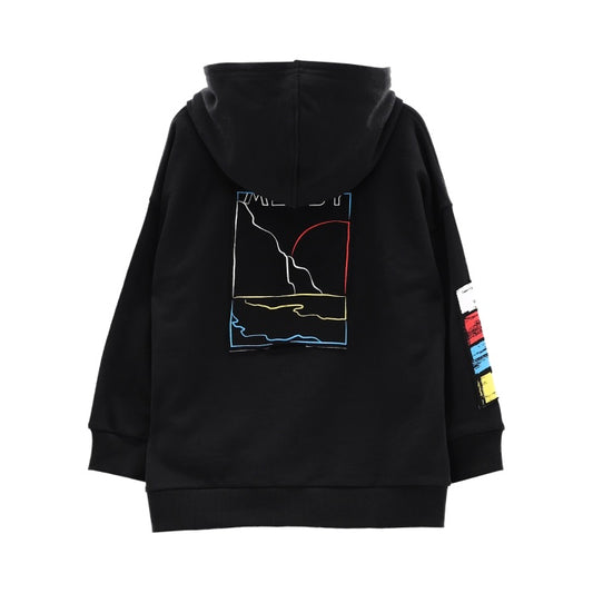 FELPA CON CAPPUCCIO E ZIP RAGAZZO