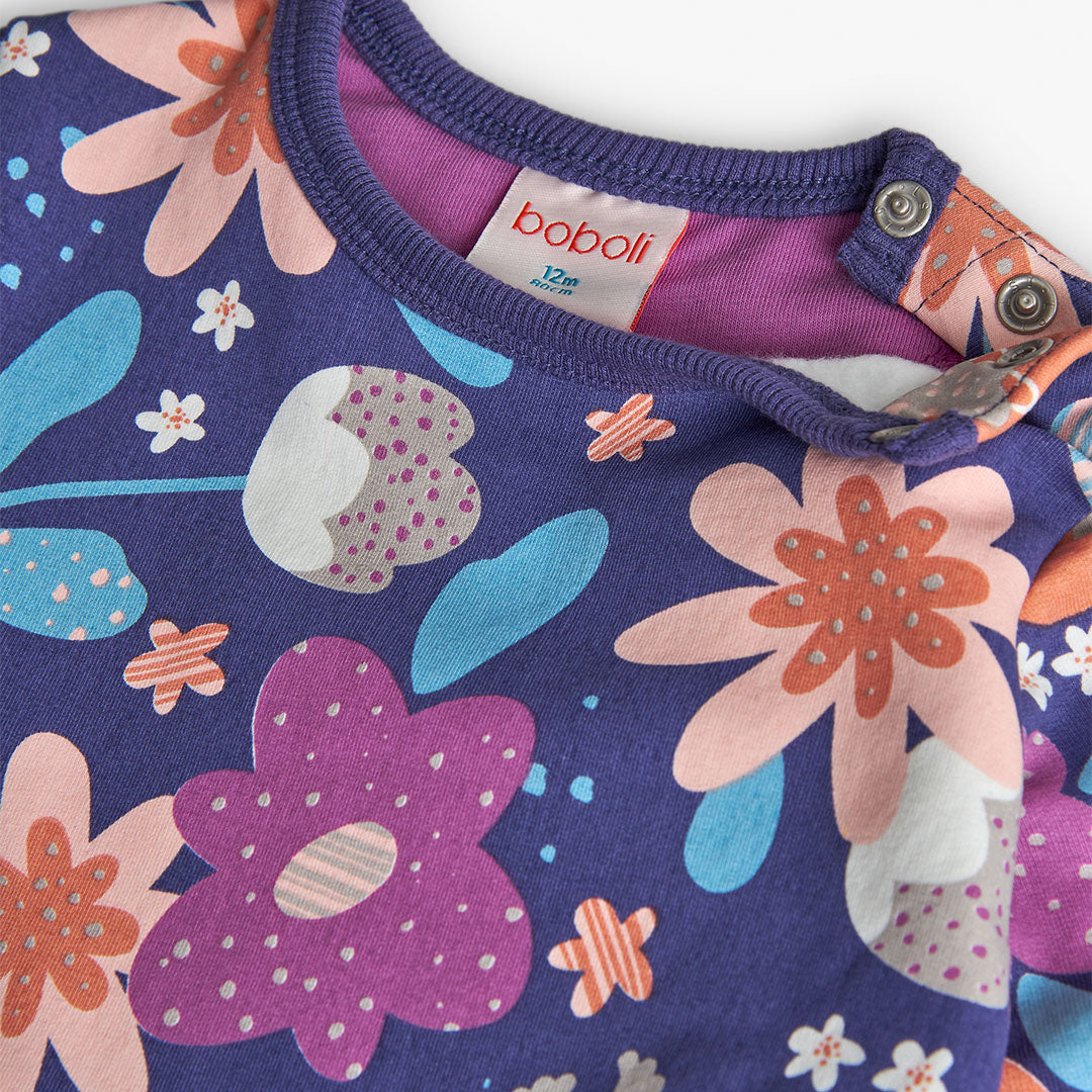 Vestito di felpa fiori per bimba -BCI