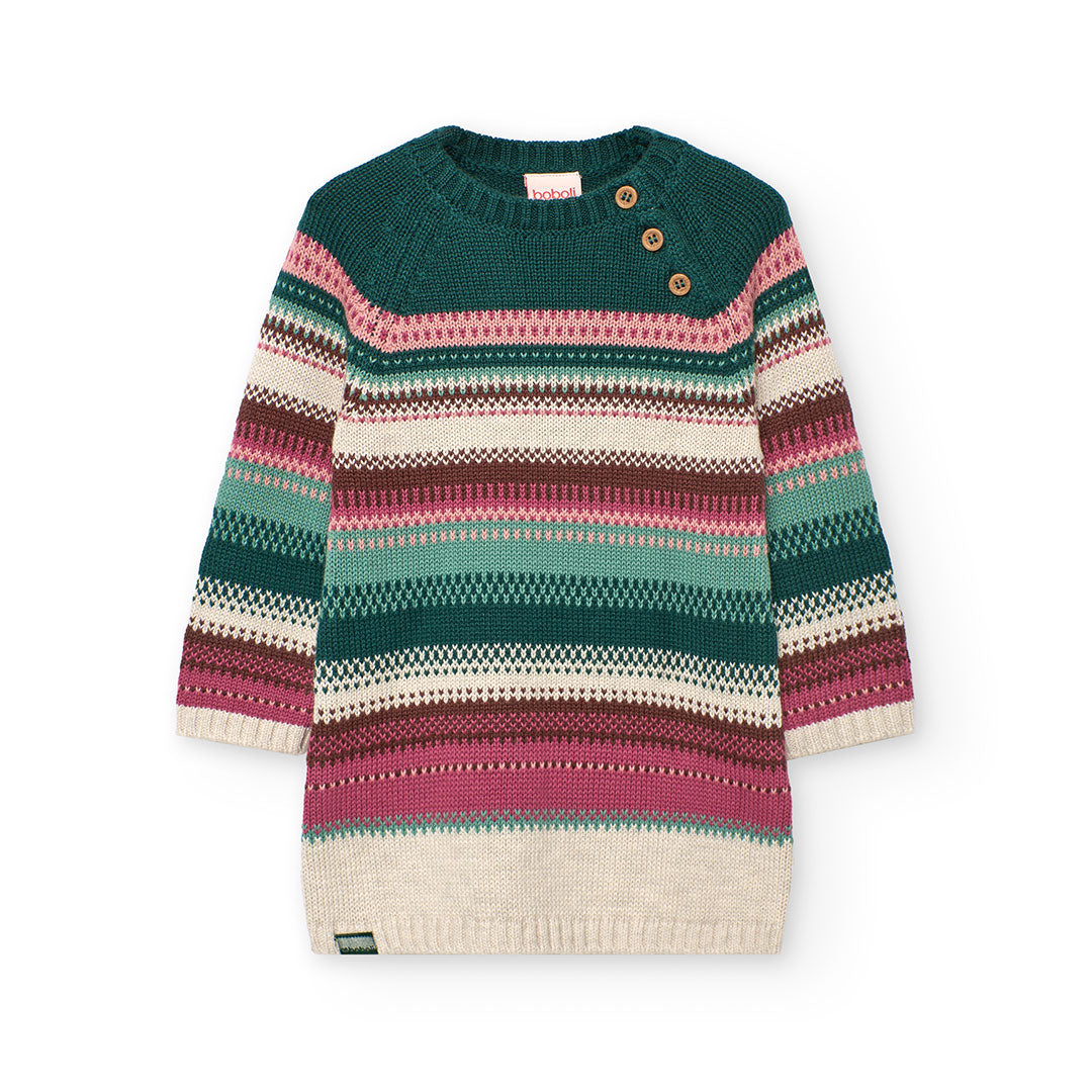 Vestito maglieria a righe per neonati -BCI