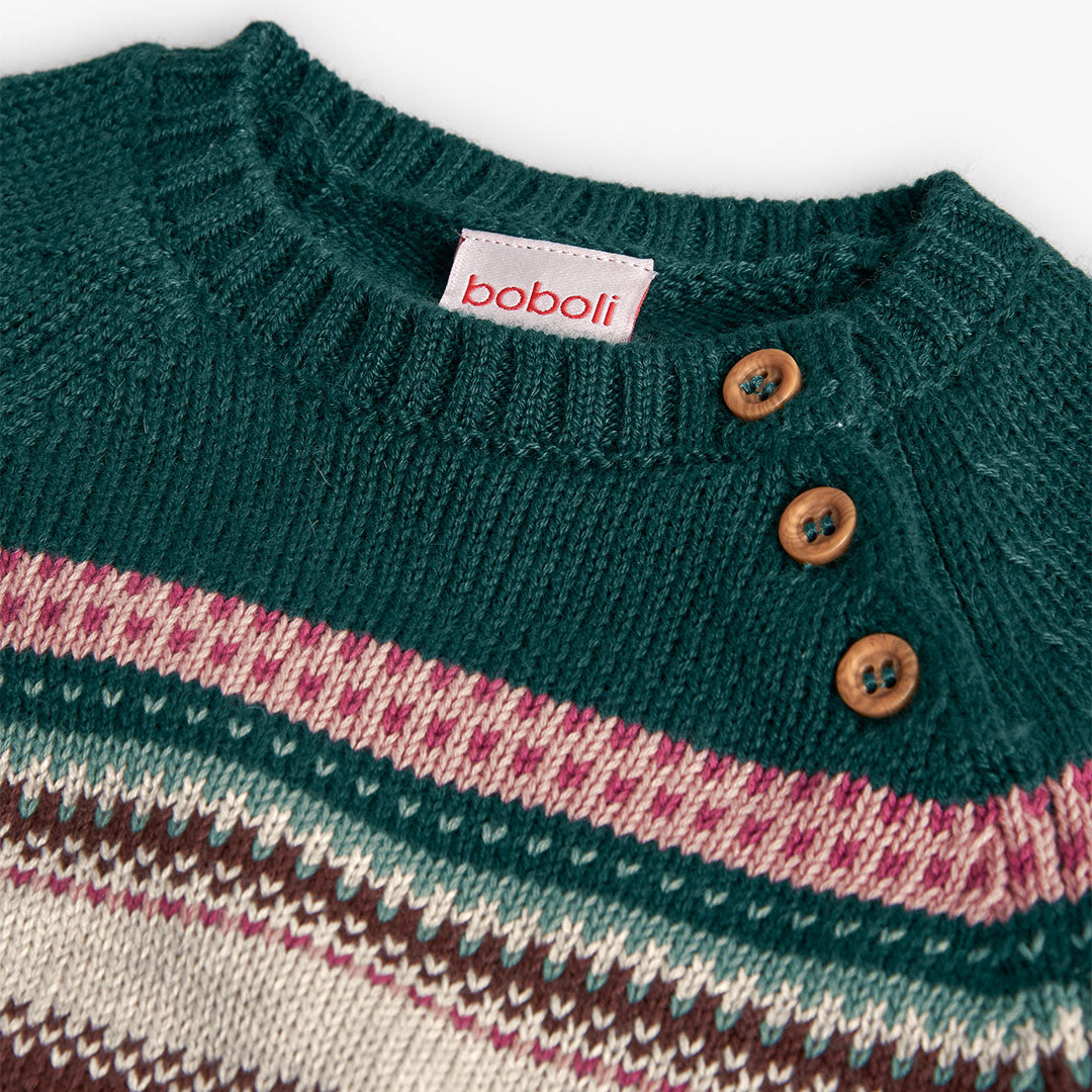 Vestito maglieria a righe per neonati -BCI