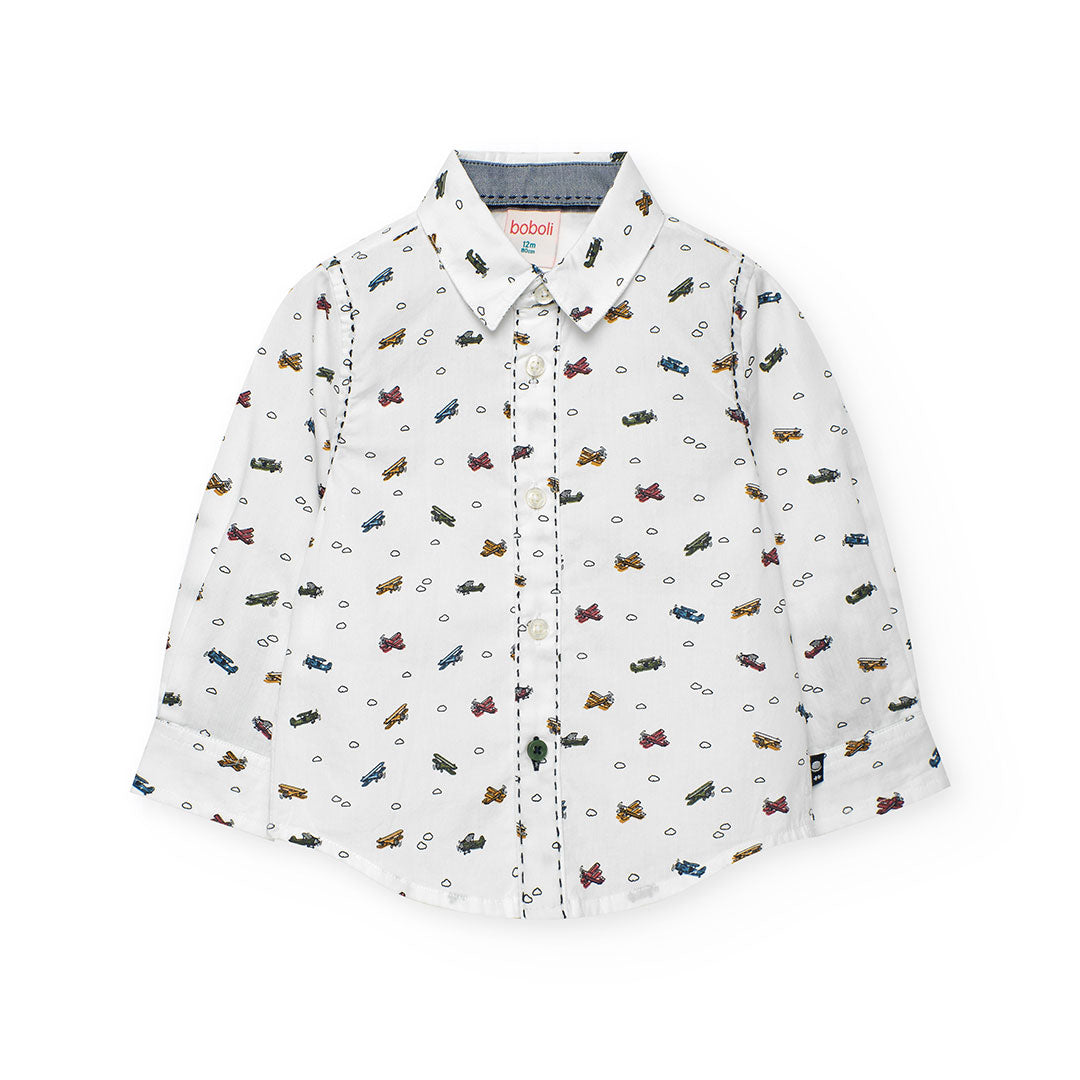 Camicia popelin stampato per neonati -BCI