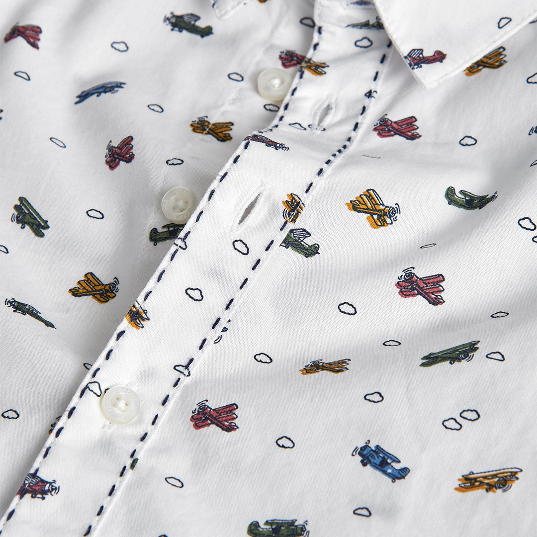 Camicia popelin stampato per neonati -BCI