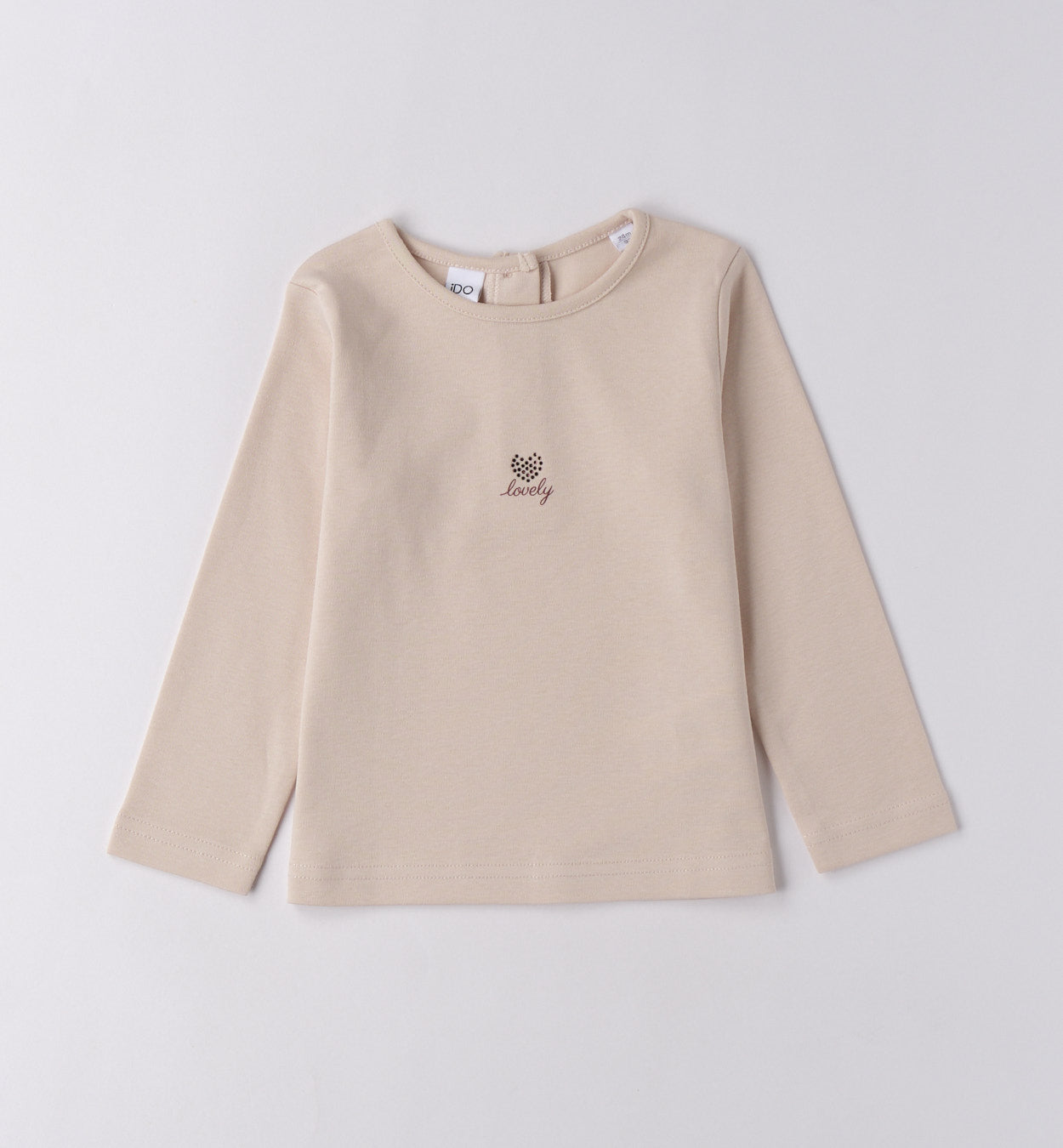 GIROCOLLO BEIGE CON CUORE IN STRASS