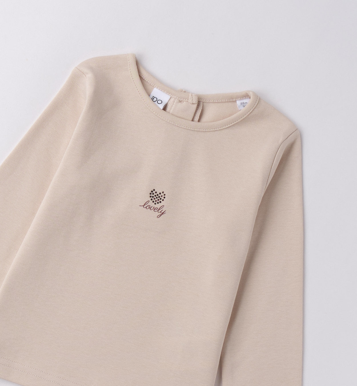 GIROCOLLO BEIGE CON CUORE IN STRASS