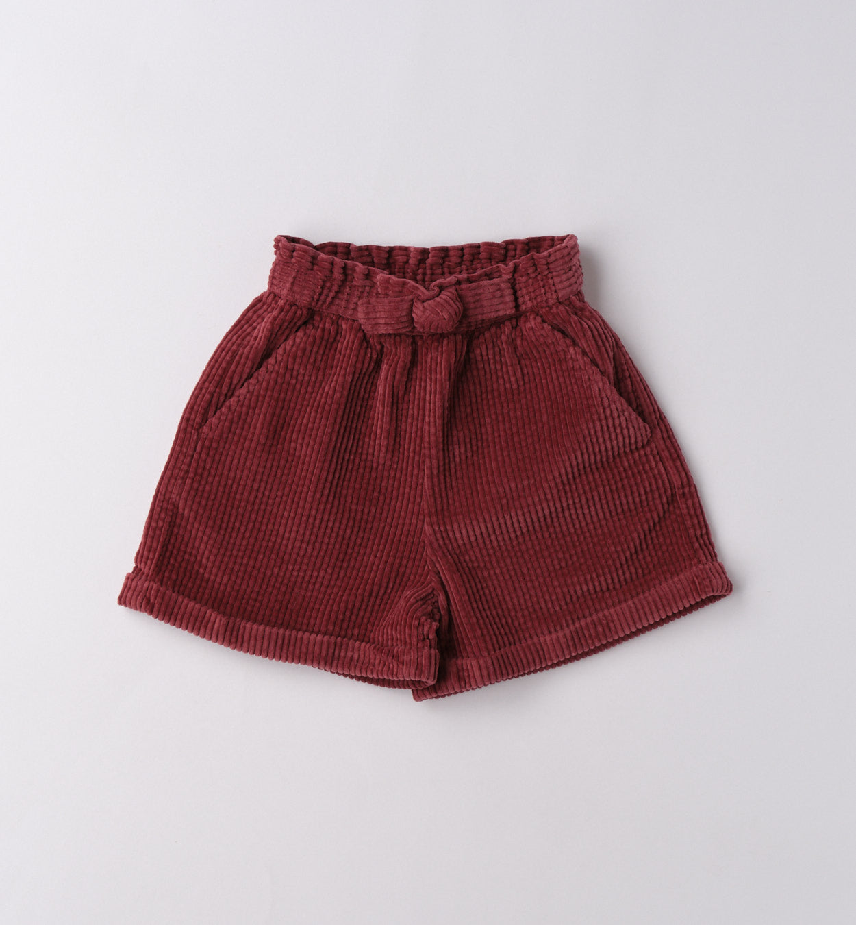 PANTALONCINO A COSTINE BORDEAUX