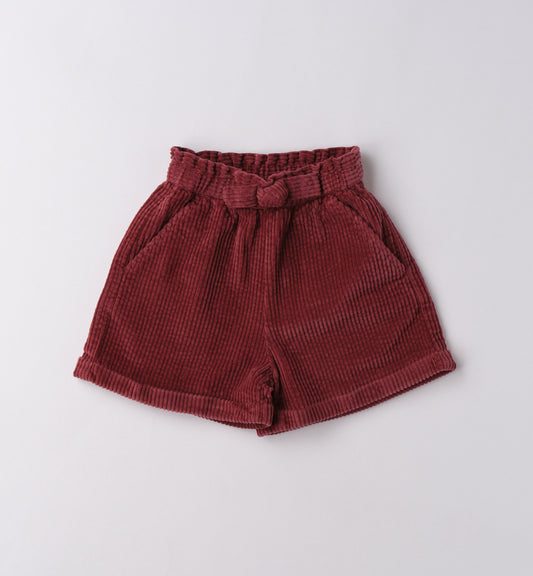 PANTALONCINO A COSTINE BORDEAUX