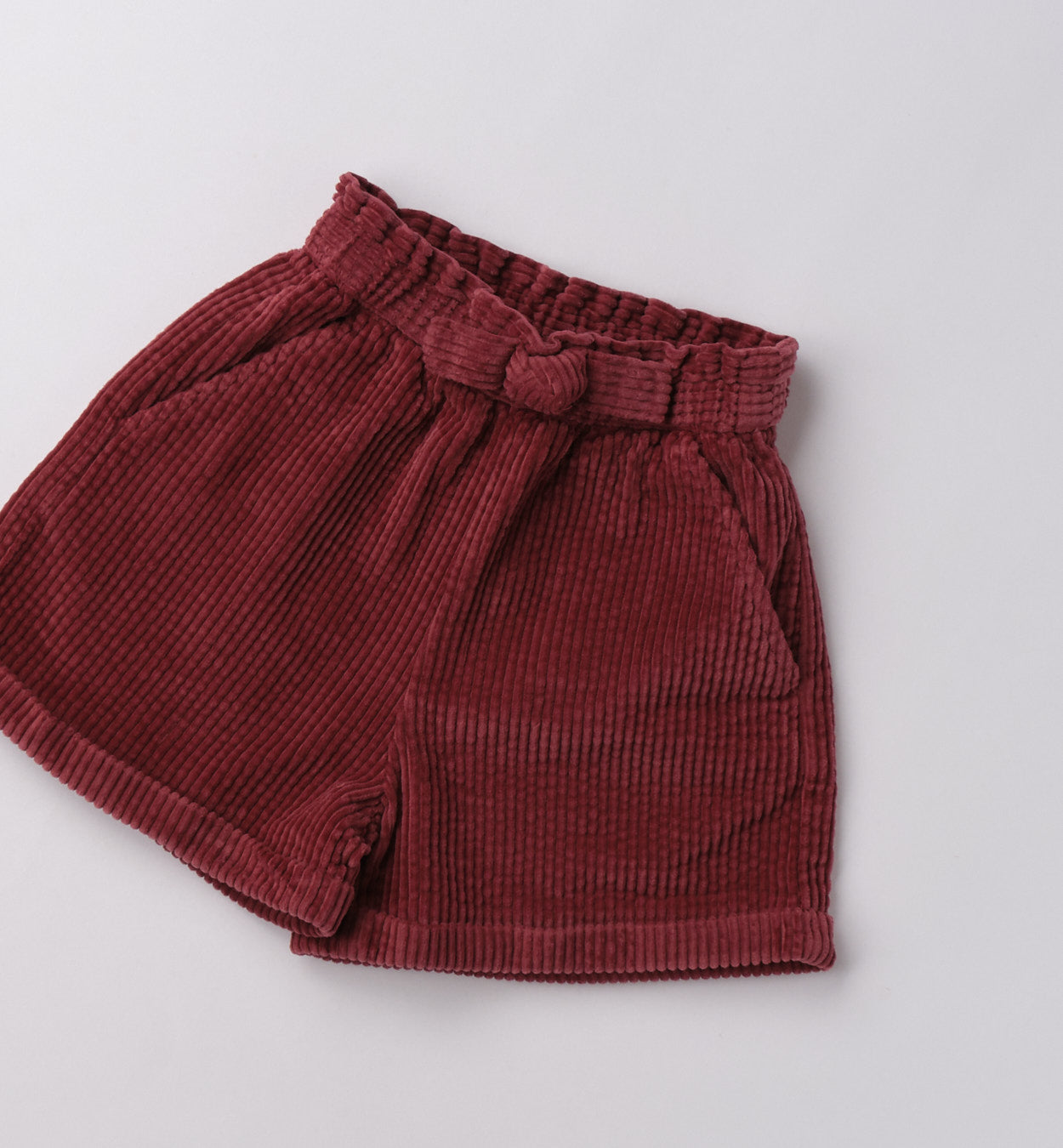 PANTALONCINO A COSTINE BORDEAUX