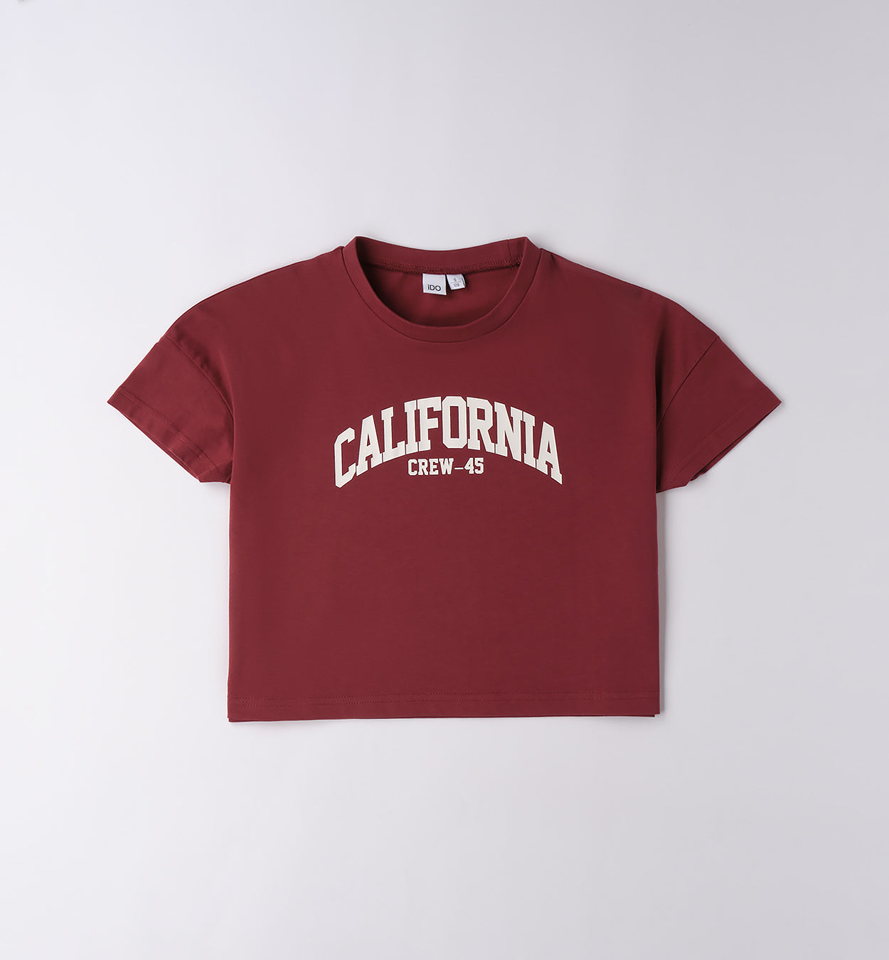 T-SHIRT BORDEAUX MANICA CORTA