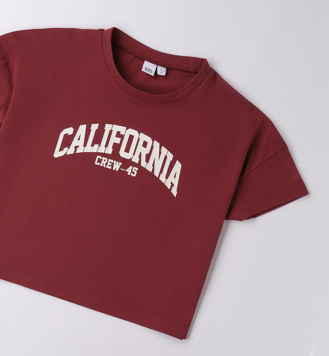 T-SHIRT BORDEAUX MANICA CORTA