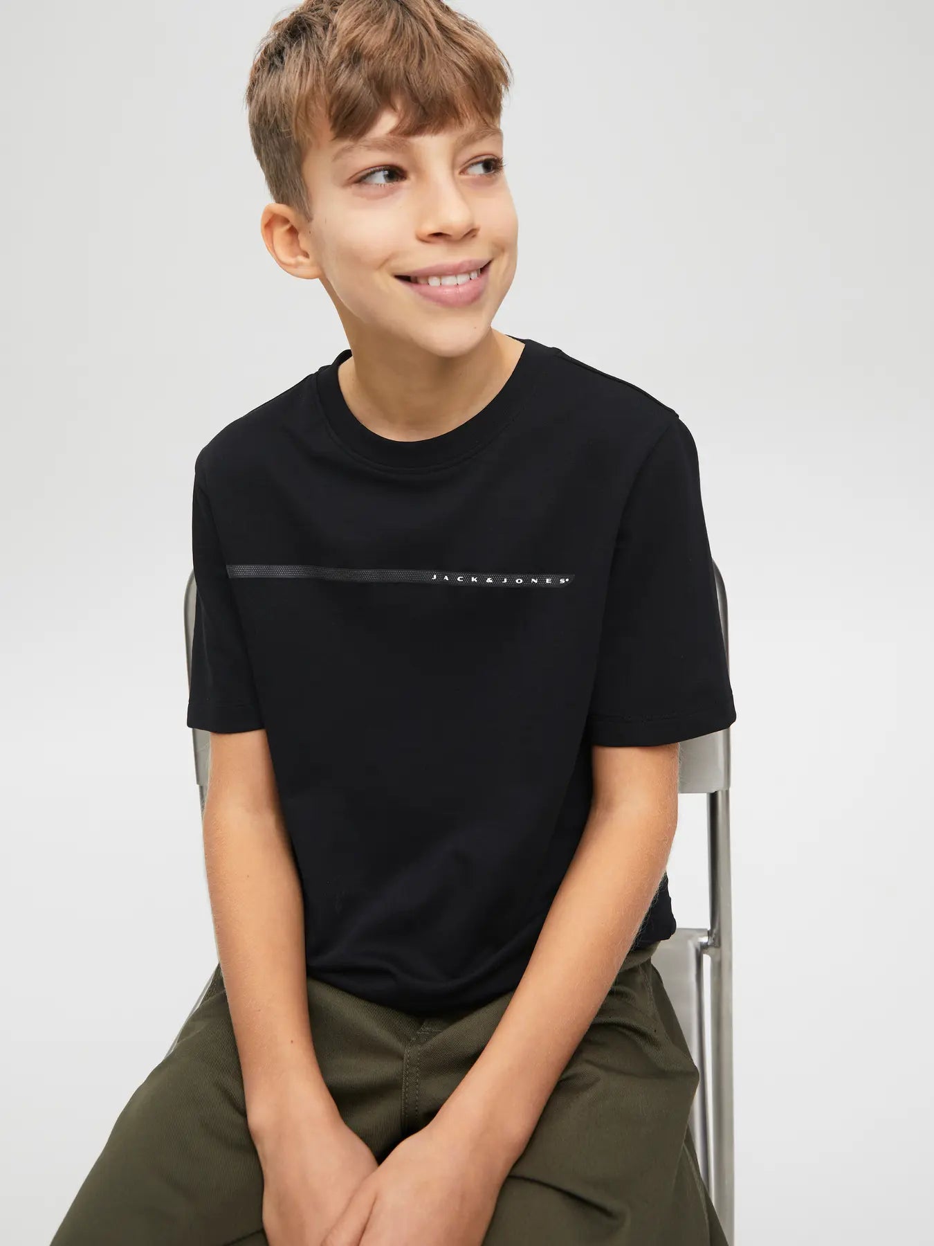 T-shirt nera con logo - Jack & Jones