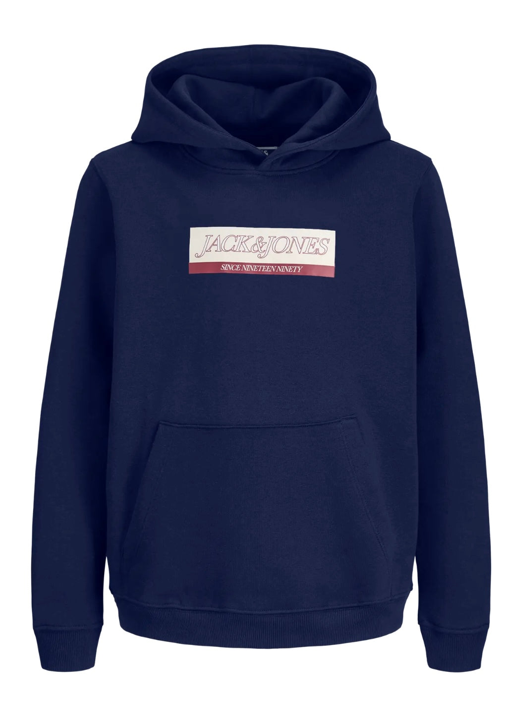 Felpa blu con cappuccio e logo - Jack & Jones