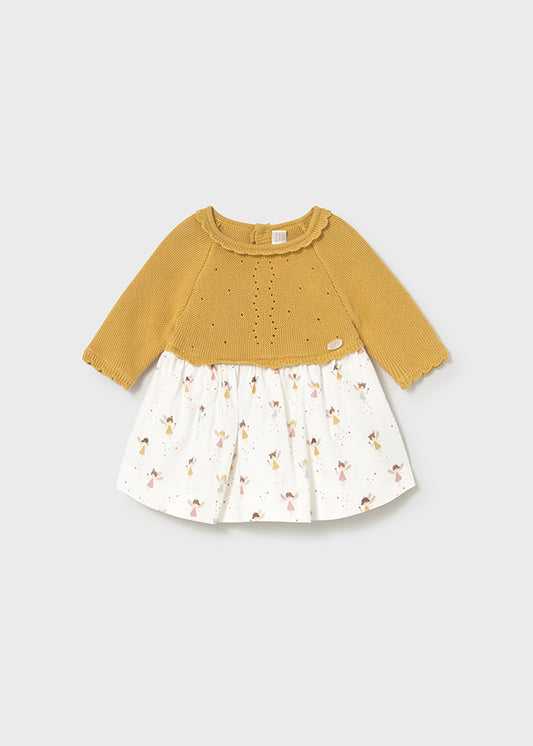 Vestito in tricot e cotone - Mayoral Newborn