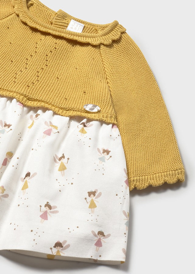 Vestito in tricot e cotone - Mayoral Newborn