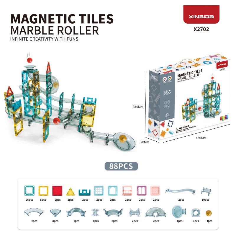 Gioco magnetico marble roller 88pz