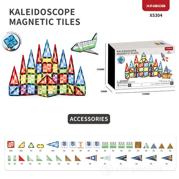 Tessere magnetiche caleidoscopio 50pz + 45 accessori