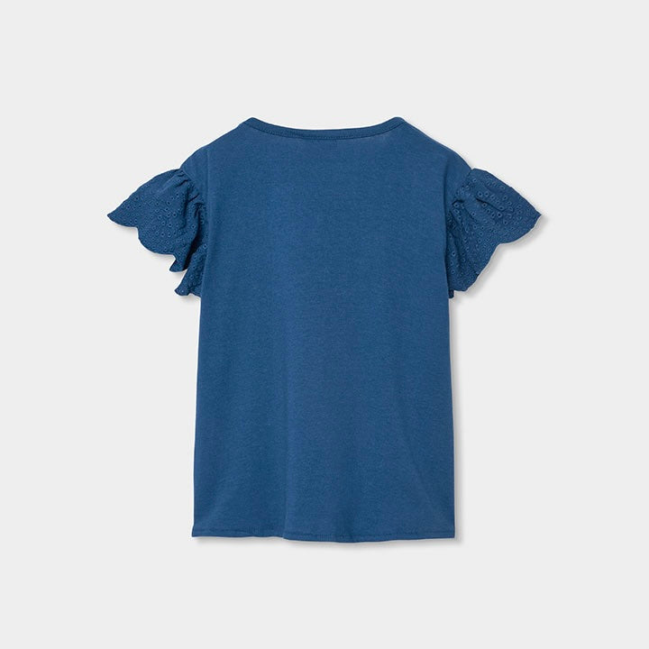 T-SHIRT IN COTONE CON MANICHE E NODINO
