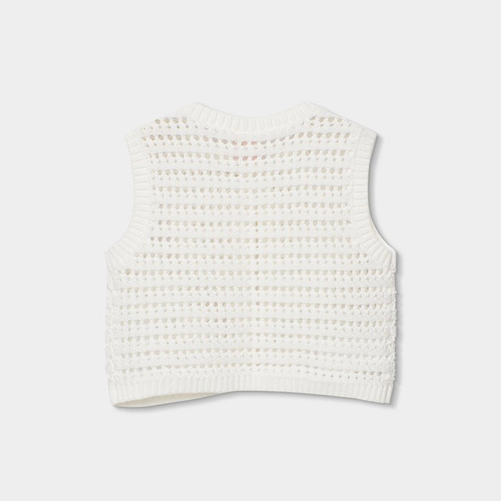 GILET IN TRICOT BIANCO