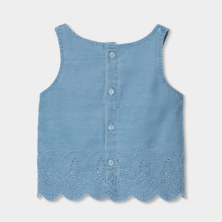 TOP IN DENIM RICAMATO