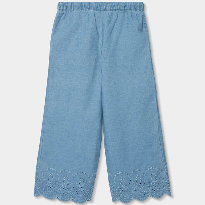 PANTALONE IN DENIM RICAMATO