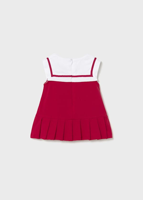 Vestito rosso e bianco neonata