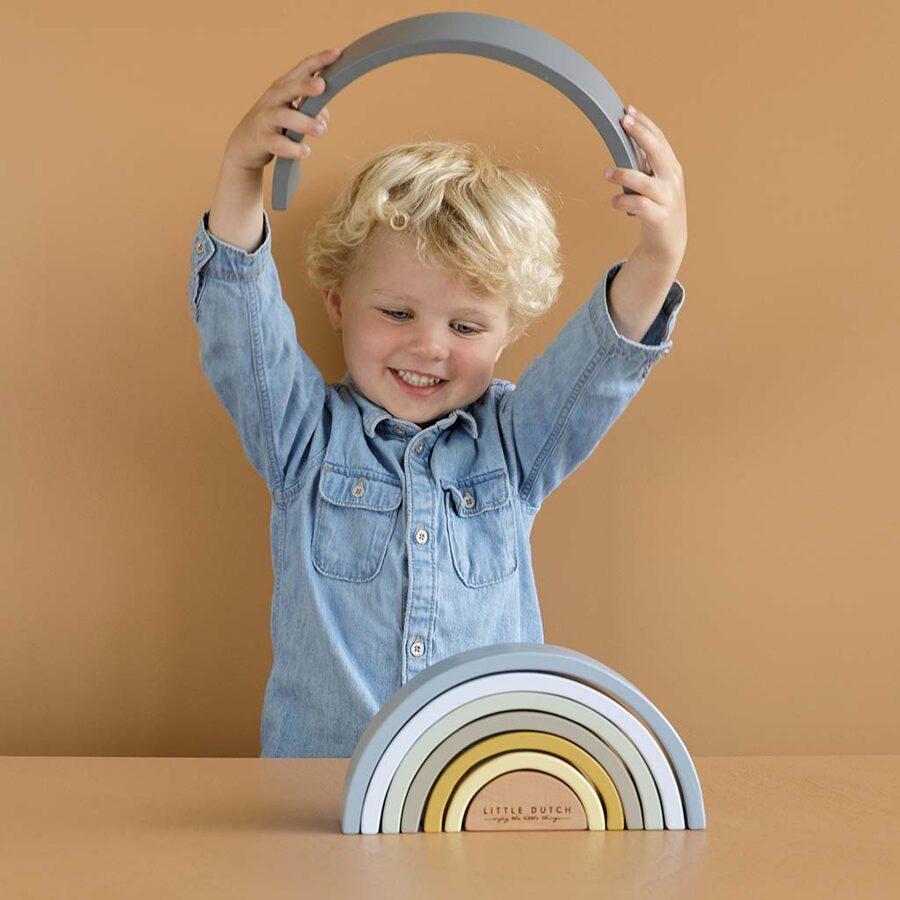 Arcobaleno in legno blu - Little Dutch