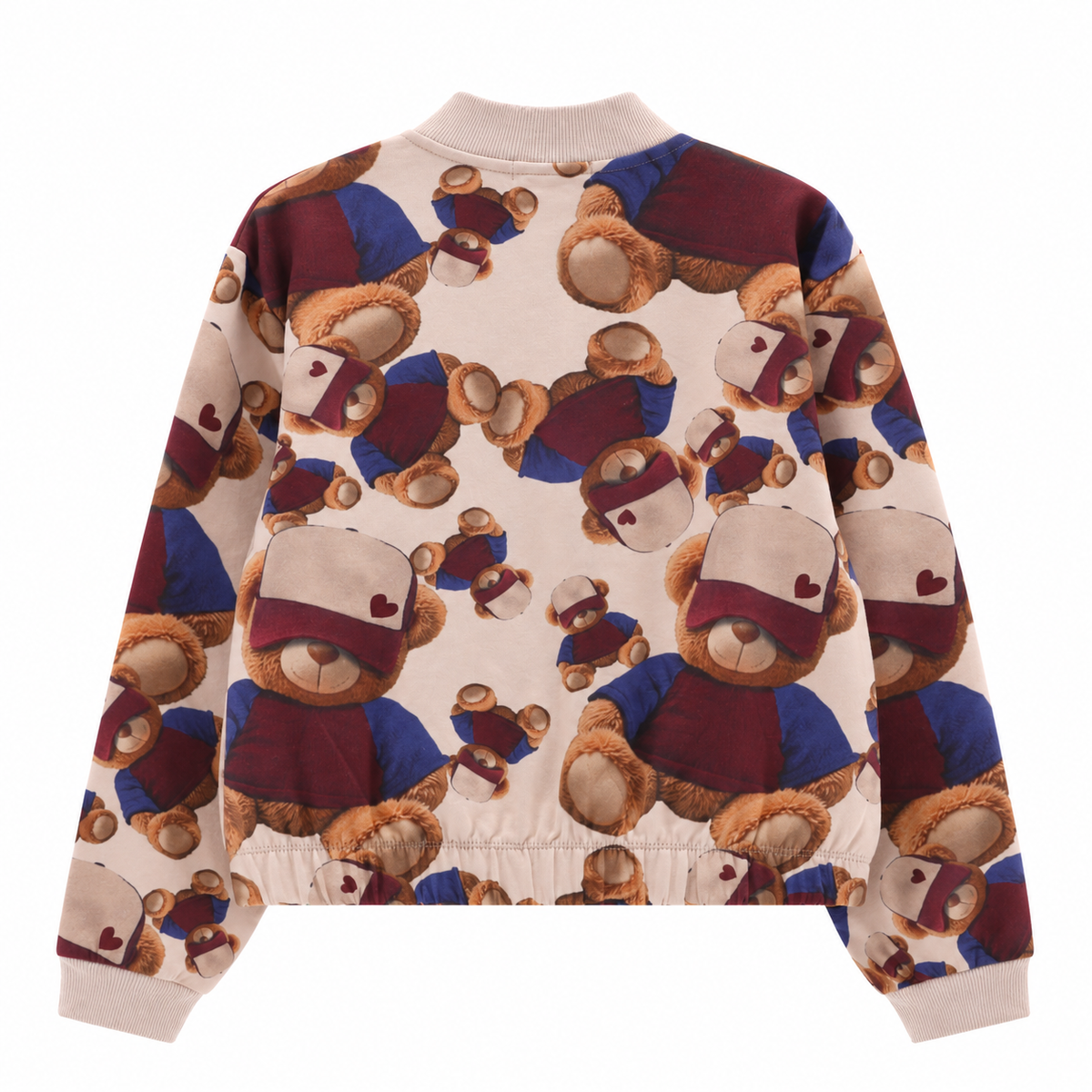 FELPA BOMBER CON ORSETTI RAGAZZA