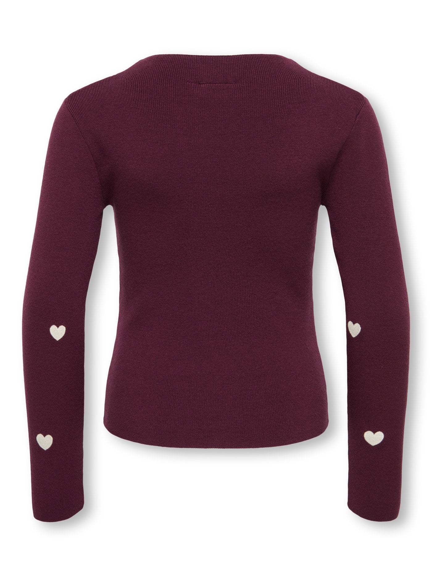 Maglione con cuori ricamati
