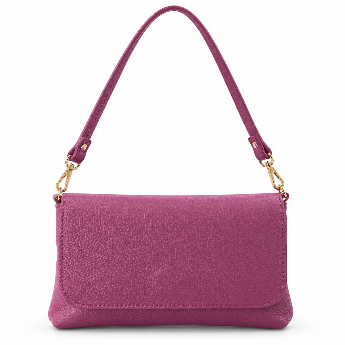 Borsa a tracolla effetto martellato FUCSIA