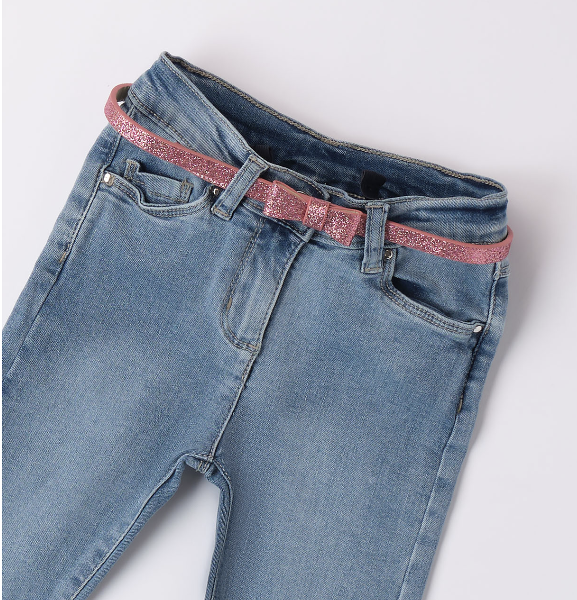 Jeans bimba con cintura a fiocco - iDO