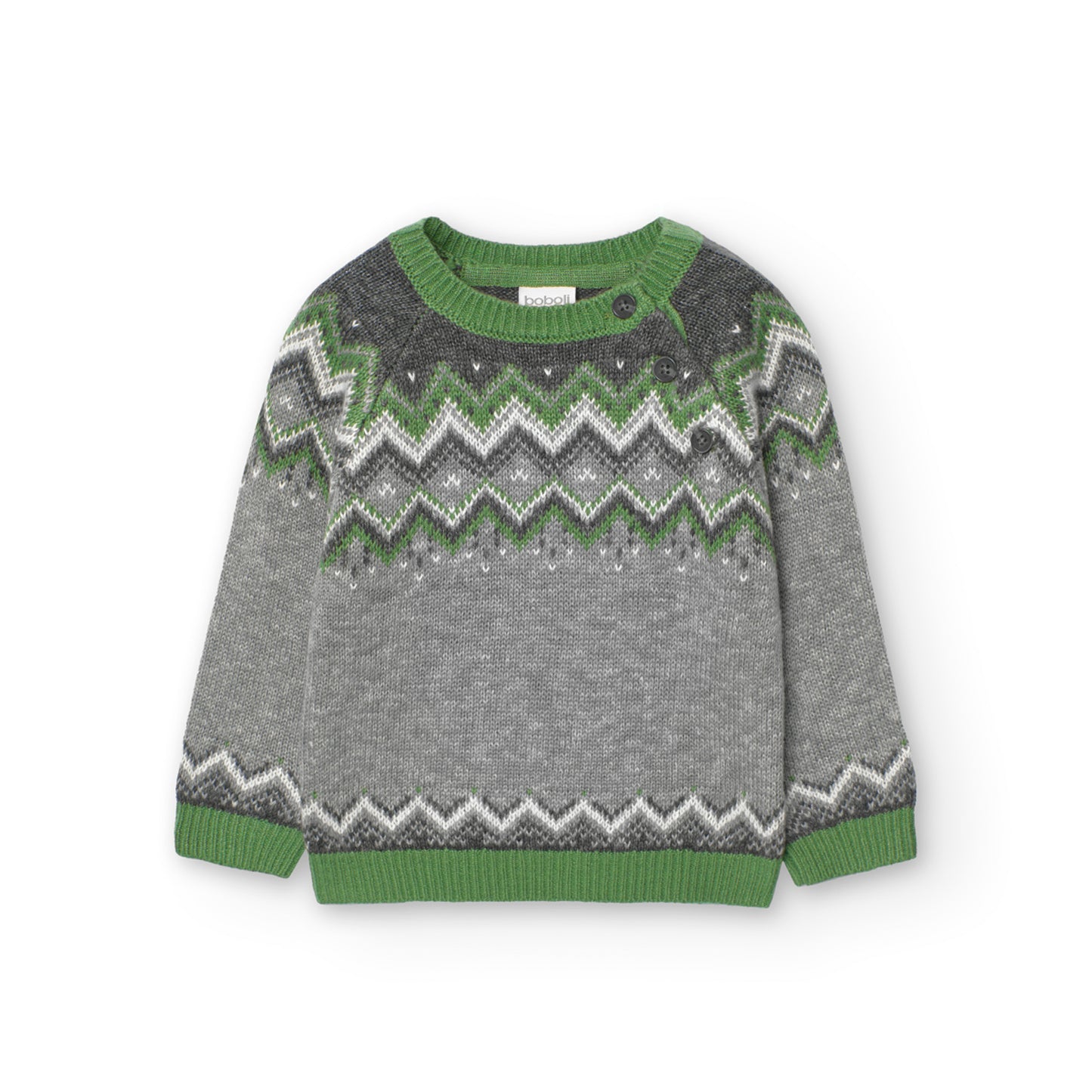 Maglione verde e grigio - BOBOLI