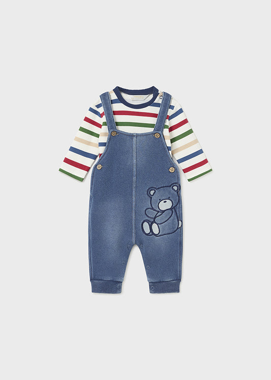 Salopette jeans con maglia - Mayoral Newborn