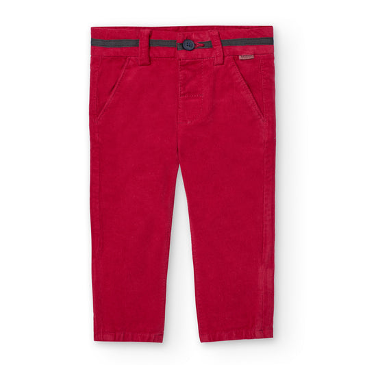 Pantaloni in velluto rosso - BOBOLI