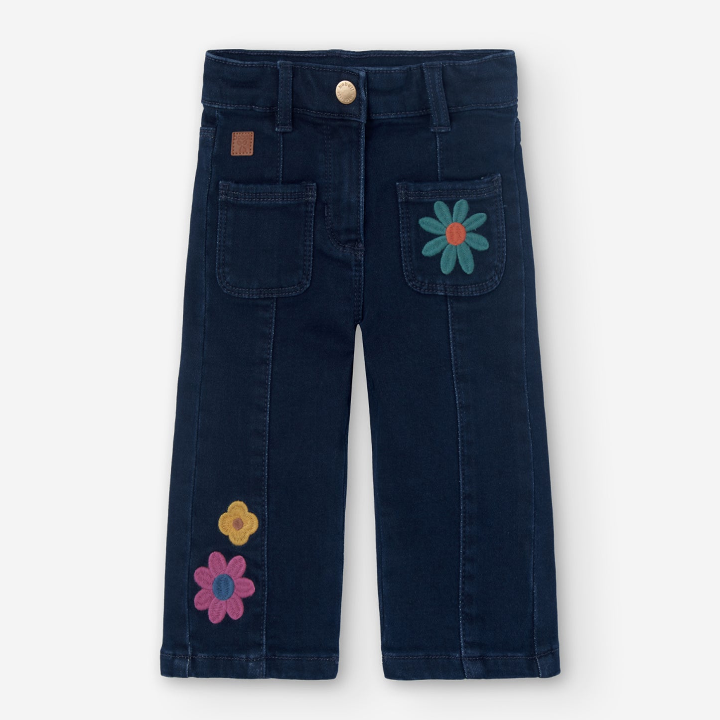 Jeans con fiori - BOBOLI