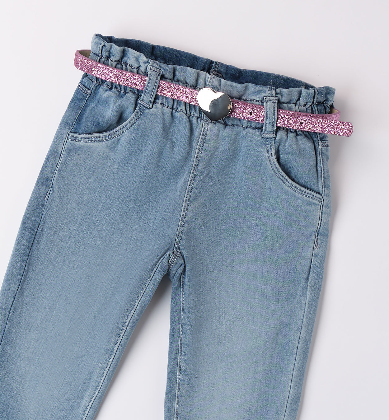 Jeans bimba con cintura a cuore - iDO