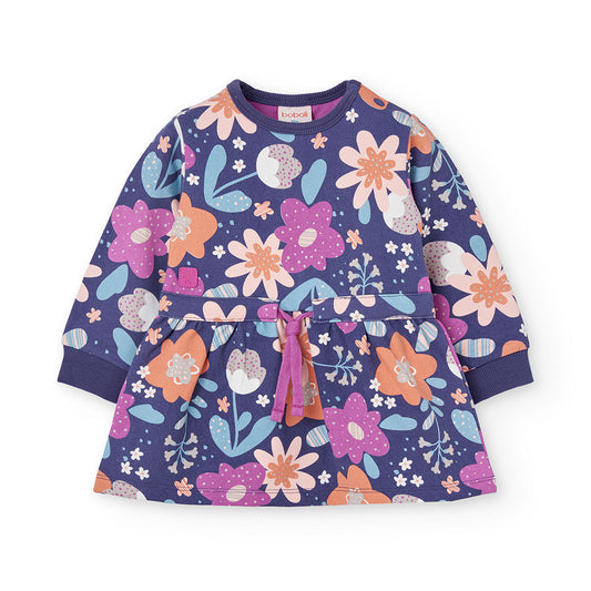 Vestito di felpa fiori per bimba -BCI