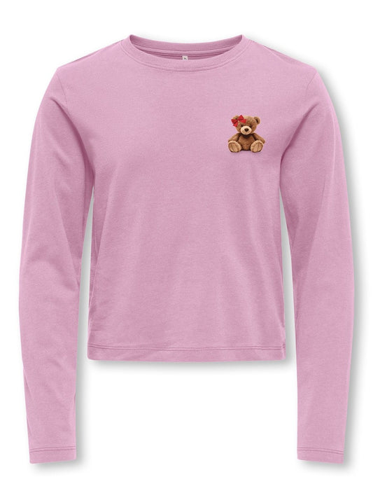 Maglietta rosa orsetto - Only Kids