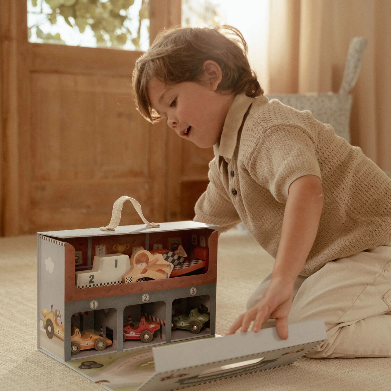 Autodromo in legno in caso di gioco - Little Dutch