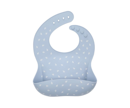 Bavaglino Silicone -  Leaves Blue