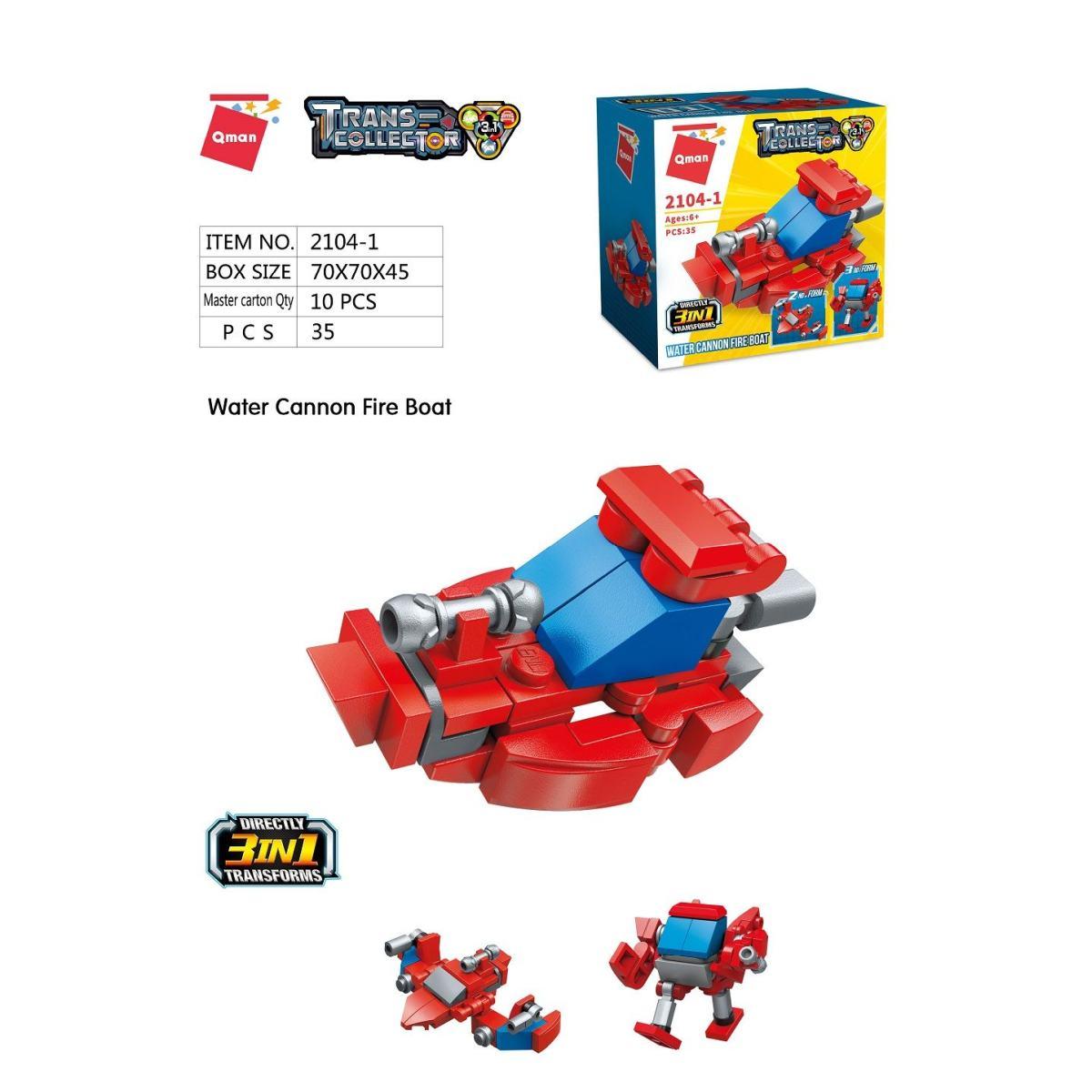 3in1 Transformer 35pz Water Cannon Fire Boat