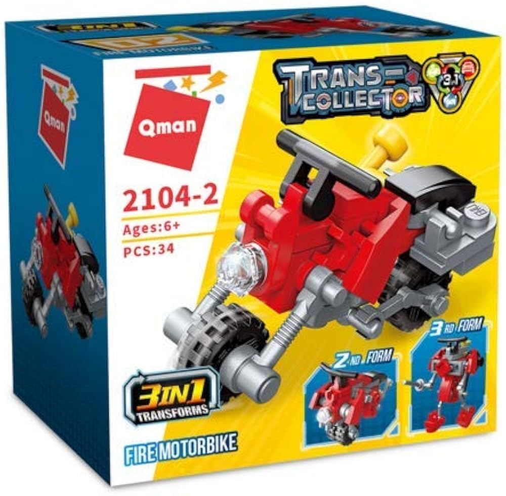 3in1 Transformer 34pz Fire Motorbike