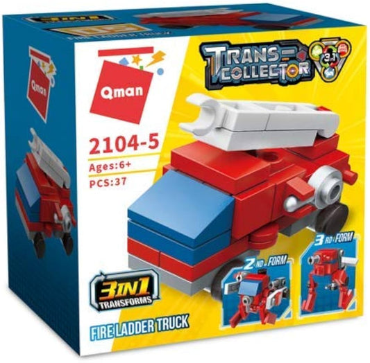 3in1 Transformer 37pz Fire Ladder Truck