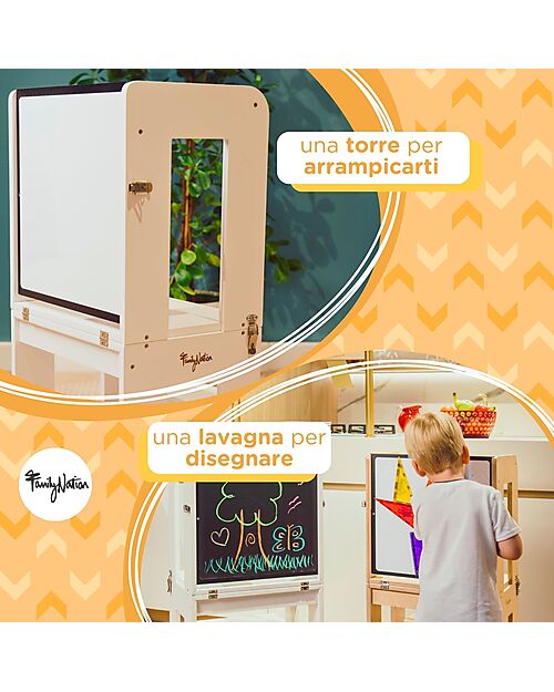Torre Montessori 3 in 1 - Bianco